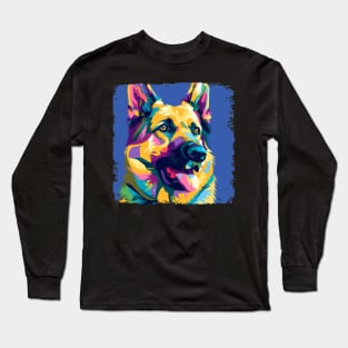 German Shepherd Dog Pop Art - Dog Lover Gifts Long Sleeve T-Shirt